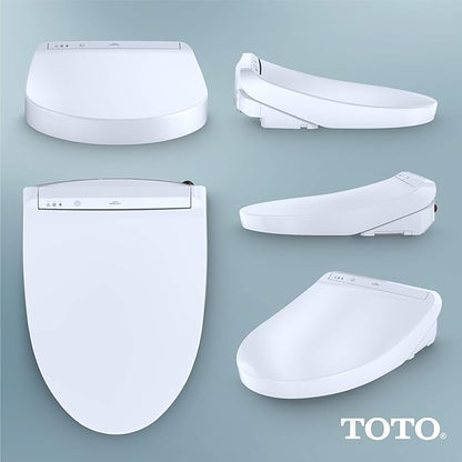 TOTO® WASHLET® K300 Electronic Bidet Toilet Seat with Instantaneous Water Heating, PREMIST and EWATER+ Wand Cleaning, Elongated, Cotton White - SW3036R#01