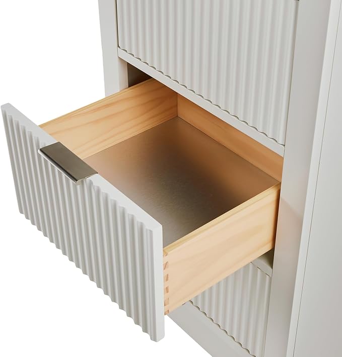 ARIEL Milan Bathroom Storage Cabinet 65”H x 20”W x 16”D Warm White