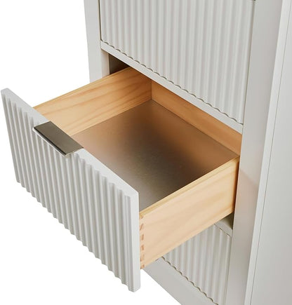 ARIEL Milan Bathroom Storage Cabinet 65”H x 20”W x 16”D Warm White