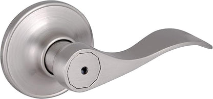 Design House Springdale Privacy Door Lever for Bedrooms and Bathrooms, Fits Standard Doors, Satin Nickel, 700492