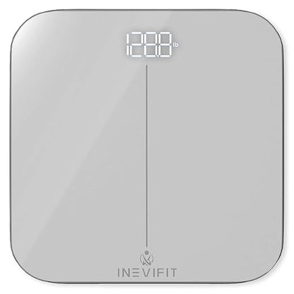 INEVIFIT Bathroom Scale, Highly Accurate Digital Bathroom Body Scale, Measures Weight up to 400 lbs. Includes Batteries