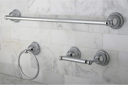 Kingston Brass BAK396148C Restoration 3-Piece 24-Inch Towel Bar Bathroom Accessory Set in Polished Chrome