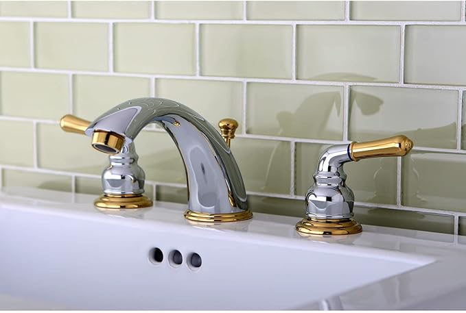 Kingston Brass KB961 Magellan Widespread Bathroom Faucet with Retail Pop-Up, Polished Chrome