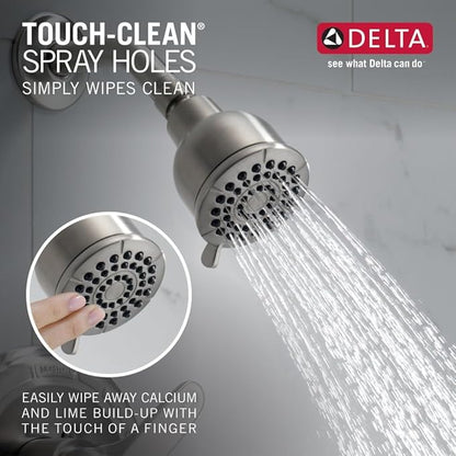 Delta Faucet Foundations 13 Series Single-Function Shower Trim Kit with Single-Spray Shower Head, Chrome BT1321 (Valve Not Included