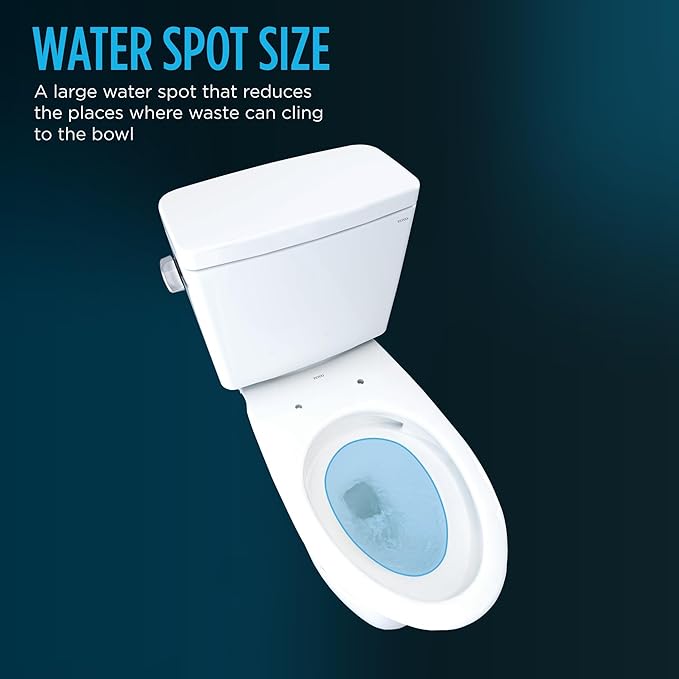 TOTO Drake Transitional Two-Piece Elongated 1.28 GPF TORNADO FLUSH Toilet with CEFIONTECT, Cotton White - CST786CEG#01