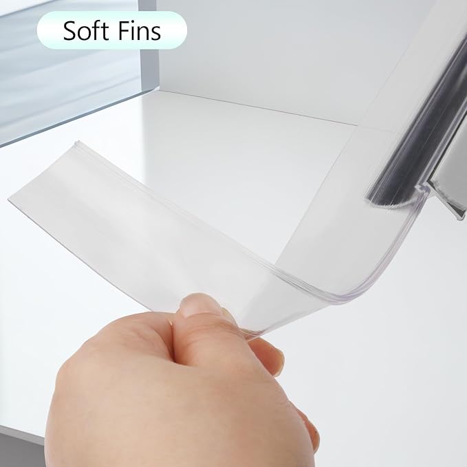 32" Shower Door Bottom Deflector for Chrome Framed Shower Door | Drip Rail Replacement with Vinyl Sweep,Attach pre adhesive installation tape and screws
