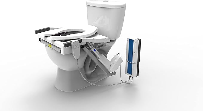 EZ-ACCESS TILT Toilet Incline Lift, Battery Powered (Battery Included), Elongated Seat