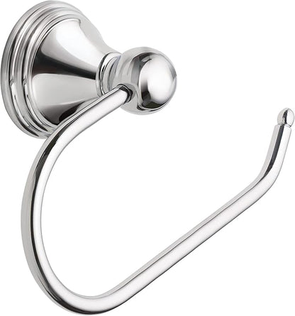 Moen Preston Collection Chrome Single Post Toilet Paper Holder, Wall Mounted Hanging Toilet Tissue Storage, DN8408CH (Pack of 4)