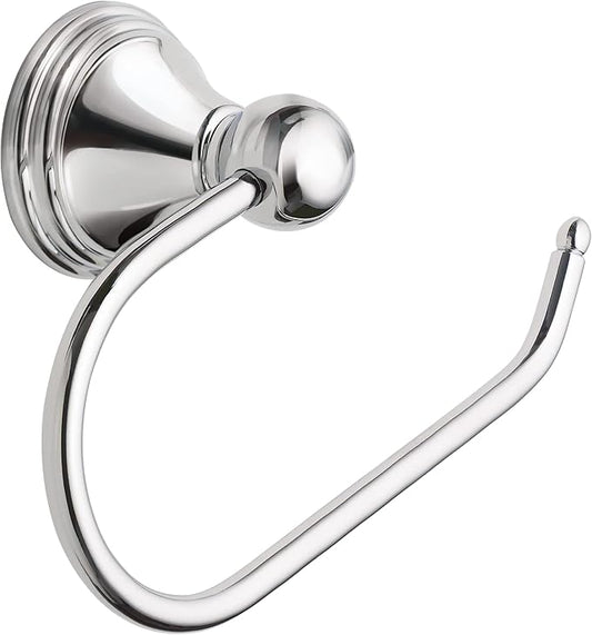 Moen Preston Collection Chrome Single Post Toilet Paper Holder, Wall Mounted Hanging Toilet Tissue Storage, DN8408CH (Pack of 4)