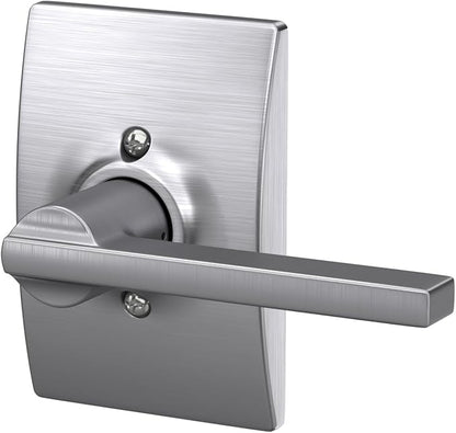 SCHLAGE Latitude Lever with Century Trim Non-Turning Lock, Satin Chrome (F170 LAT 626 CEN)