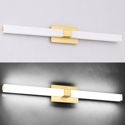 40in LED Vanity Lights Modern Gold Bathroom Light Fixtures Over Mirror 28W Bright White Acrylic Wall Lighting for Bath