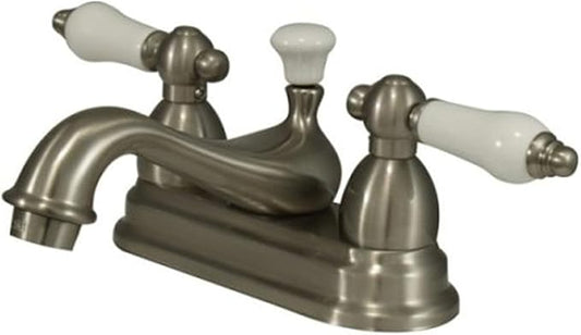 Kingston Brass KS3608PL 4 in. Centerset Bathroom Faucet, Brushed Nickel