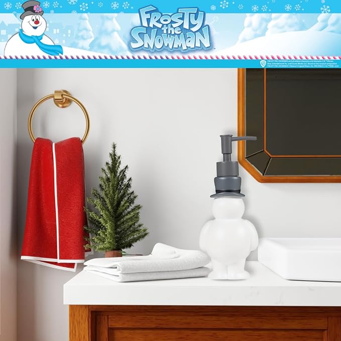 Frosty The Snowman Holiday Christmas Soap/Lotion/Hand Sanitizer Resin Pump Dispenser, 13 Ounces, (Officially Licensed Product) by Franco