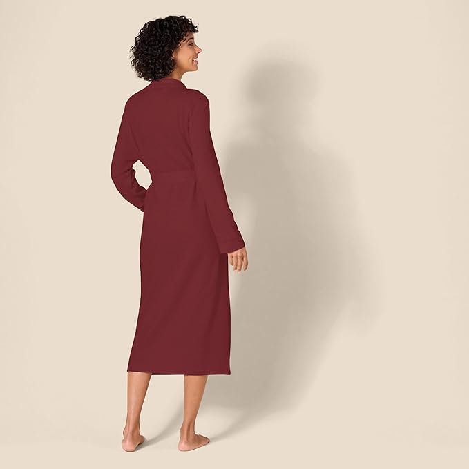 Amazon Essentials Women's Lightweight Waffle Full-Length Bath Robe (Available in Plus Size)