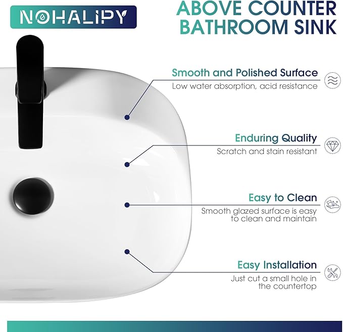 Modern Small Wall Mounted Bathroom Sink, 20.5x15 Inch White Oval Hanging Bathroom Vessel Sink, Arc-edge Ceramic Corner Wall Mount Sinks for Bath Shower Room Rvs
