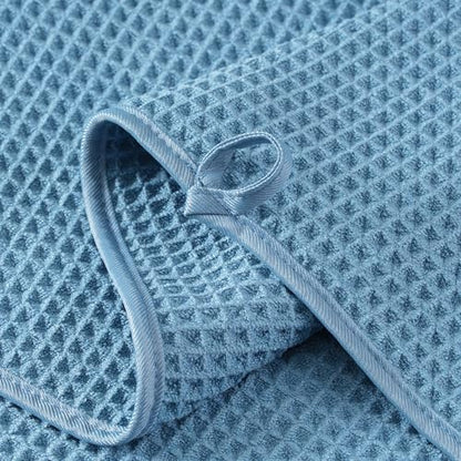 Microfiber Waffle Bath Towels, 4 Pieces, Soft, Absorbent, Fast Drying, Lint Free 430 GSM (27''x55''/68.58 cm x139.7 cm)