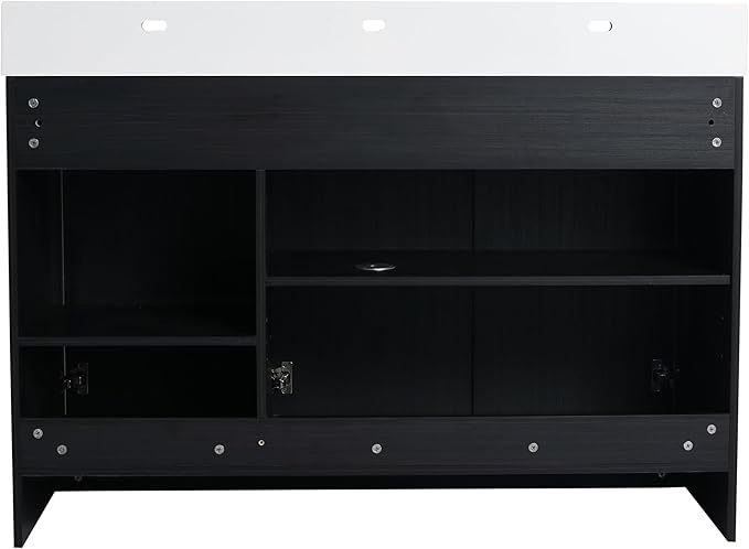 48 Inch Freestanding Bathroom Vanity,48" Bathroom Vanity with Sink,Modern Single Sink Bathroom Vanity Combo,Black Floor Stand Cabinet Set