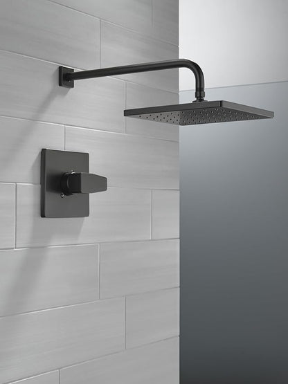 Delta Faucet Modern Raincan Square Single-Function Shower Valve Trim Kit Black, Shower Faucet Set, Rainfall Shower Head Black, Delta Shower Trim Kit, Matte Black T14268-BL-PP (Valve Not Included)
