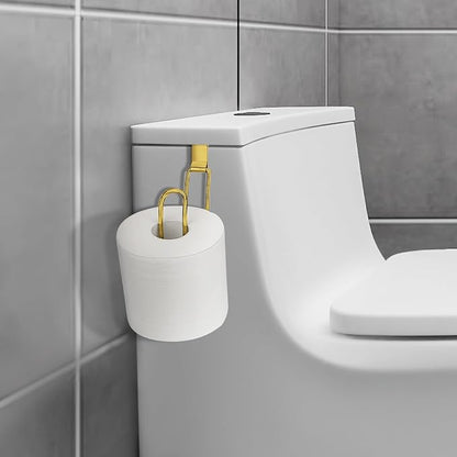 Over the Tank Toilet Paper Holder, Bathroom Organizers and Storage, Gold | Toilet Paper Roll Holder, Bathroom Toilet Paper Storage, Space Saving for Bathroom