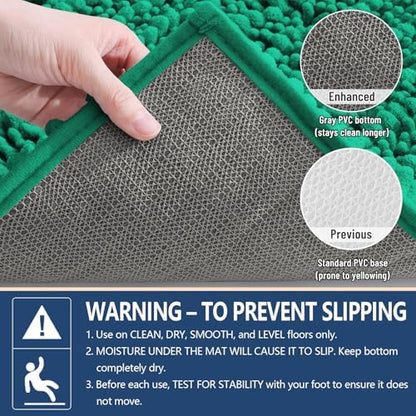 Arotive Bathroom Rugs Mat 24x16, Soft Absorbent Chenille Shaggy Bath Mat