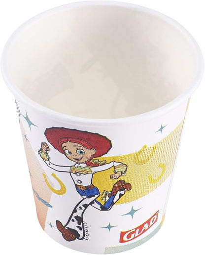 Glad for Kids Disney Pixar Toy Story Mini Paper Cups, 3 Oz, 20 Count, 18-Pk | Soak-proof bathroom rinse cups sized for little hands, colorful Toy Story characters
