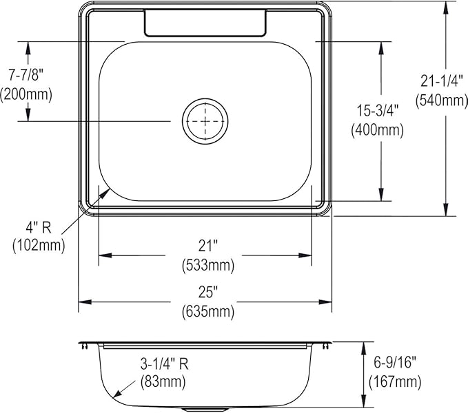 Elkay Dayton D125212 Single Bowl Drop-in Stainless Steel Sink