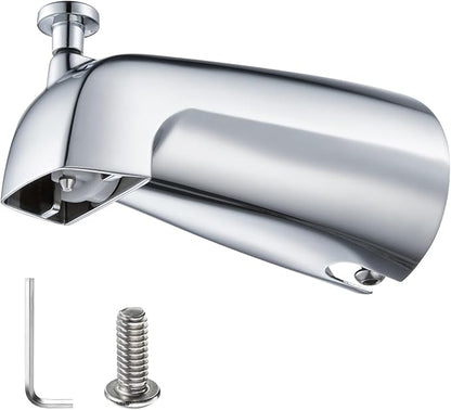 Slip-on Tub Spout with Diverter, Compatible with 1/2 Inch Copper Tube Fit, Bathroom Bathtub Spout 1-Pack (Polished Chrome)