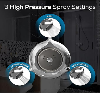 Extreme performance for low water pressure The Fire Hydrant Spa Short Chrome Massager Shower Head