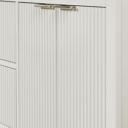 ARIEL Milan 72-inch Bathroom Vanity with Sink,Solid Wood, 1.5-inch Carrara White Quartz Countertop, Double Rectangular Porcelain Sink, 4 Soft Closing Doors, 3 Dovetail Drawers, Warm White