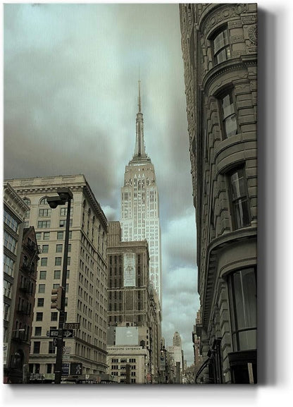 Renditions Gallery Canvas Wall Art Home Paintings for Wall Decorations Cloudy Historical Empire Modern Rustic Canvas Artwork Prints for Bedroom Office Kitchen Wall Hanging - 12"x18" LT02