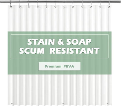EHZNZIE Frosted Shower Curtain Liner 72x84, PEVA Waterproof Bath Curtain, No Chemical Smell, 3 Weighted Magnets, Durable with Rustproof Metal Grommets
