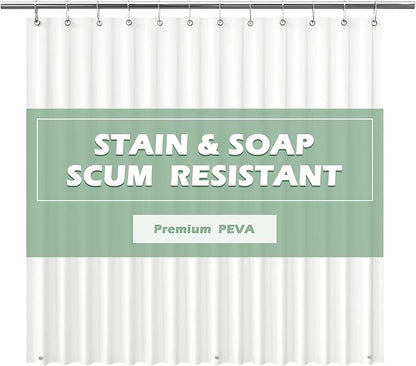 EHZNZIE Frosted Shower Curtain Liner 72x72, PEVA Waterproof Bath Curtain, No Chemical Smell, 3 Weighted Magnets, Durable with Rustproof Metal Grommets