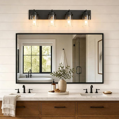 4-Light Bathroom Light Fixtures, Bathroom Vanity Wall Light | Modern Bathroom Lighting Fixtures Over Mirror, Vanity Lights for Bathroom, Mirror, Restroom, Bedroom, E26