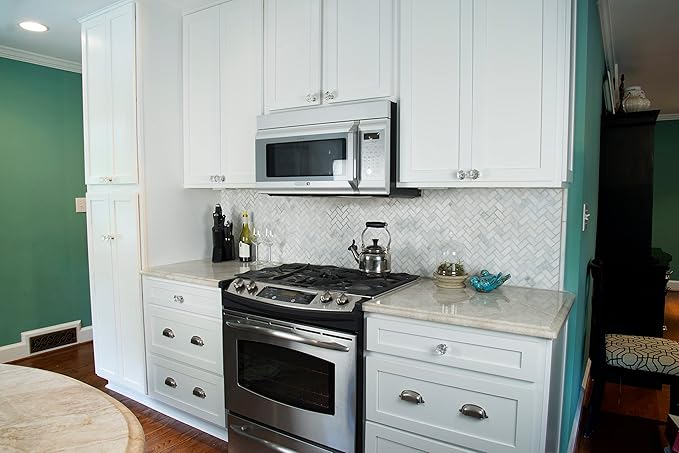 MSI Arabescato Carrara Herringbone Honed Marble Tile for Kitchen Backsplash, Wall Tile for Bathroom, Accent Wall Tile, and Shower Wall Tile, 11.63 in. X 11.63 in. Mesh-Mounted Mosaic Tile