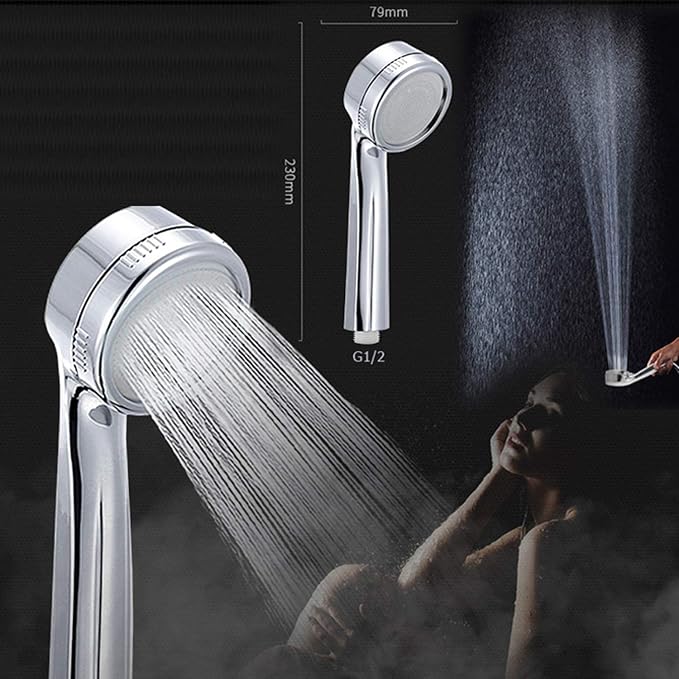 FUZ Contemporary Shower Panel Tower System Stainless Steel 6-Function Faucet LED Rainfall Waterfall Shower Head + Handheld Sprayer + Rain Massage Body Jets + Tub Spout, Black.