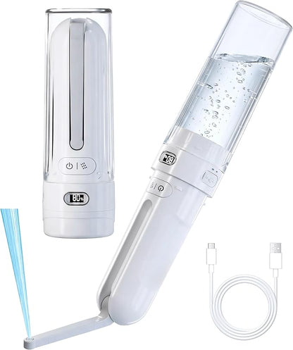 Portable Bidet for Travel | Bathroom - Rechargeable Electric Bidet Sprayer with 3 Pressure | Waterproof for Ultimate Personal Hygiene Cleaning at Home Office and Camping (White)