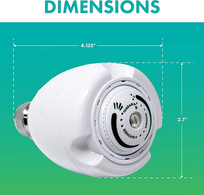 Niagara Conservation N2915N Earth Spa 3-Spray with 1.5 GPM 2.7-in. Wall Mount Adjustable Fixed Shower Head in White, 1-Pack | Bathroom Shower Head Sprayer with Pressure Compensation Technology