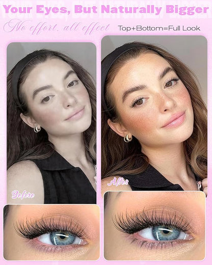 Natural Lash Clusters Wispy Eyelash Clusters Lashes DIY 8-14mm Venus Lash Extensions with 6mm Bottom Lash Clusters Invisible Band Lashes Short Cluster Eyelash Extensions Natural Look
