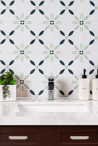 MSI Greta 8x8 in. Encaustic Matte Porcelain Tile – Bathroom, Kitchen Backsplash, Accent Wall, Shower Wall