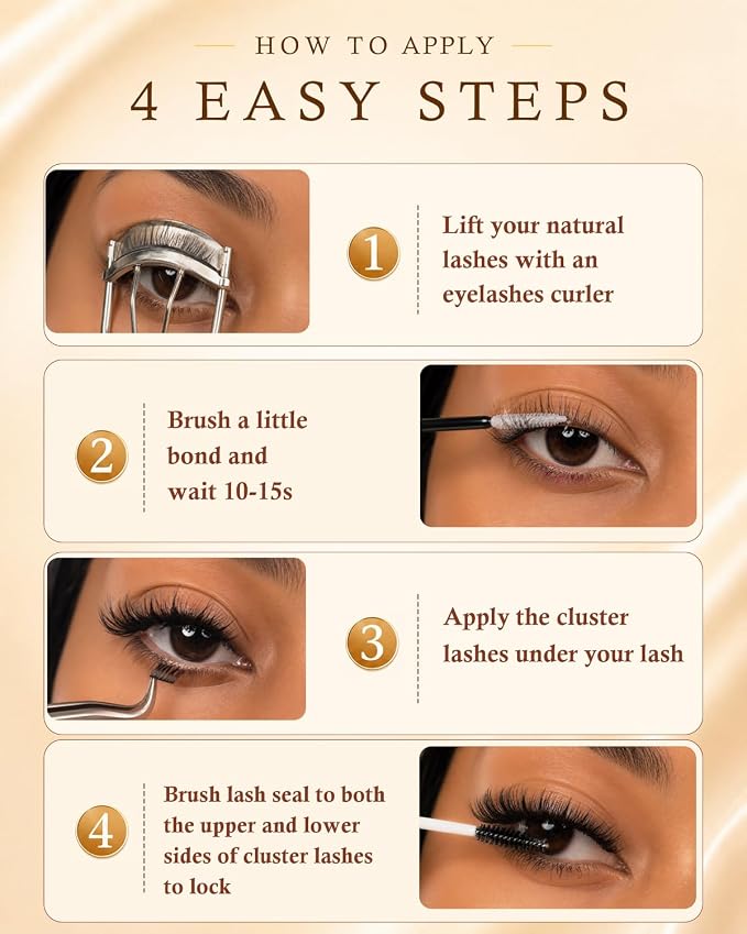 QUEWEL Wispy Eyelash Extension Kit 100D Manga Lash Clusters with Spikes | 280PCS Individual Volume Anime Lashes, D Curl Spiky Manga Lash Clusters,100D Lash Clusters Kit With Bond and Seal, Tweezers