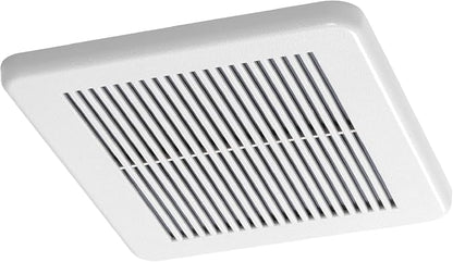 Homewerks 7114-02-HW DC Bathroom Fan 50-CFM 1.0 Sone White Ventilation Fan, Energy Star-Qualified with 3-inch Duct for 2x4 Construction