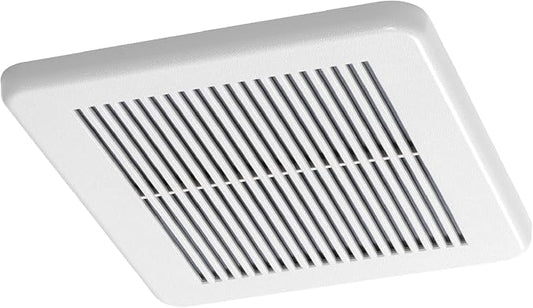 Homewerks 7114-02-HW DC Bathroom Fan 50-CFM 1.0 Sone White Ventilation Fan, Energy Star-Qualified with 3-inch Duct for 2x4 Construction