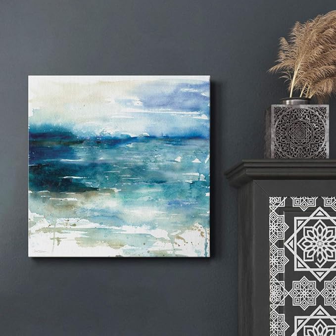 Renditions Gallery Ocean Break Wall Art, Premium Gallery Wrapped Canvas Decor, Ready to Hang, 10 in H x 10 in W, Made in America Print