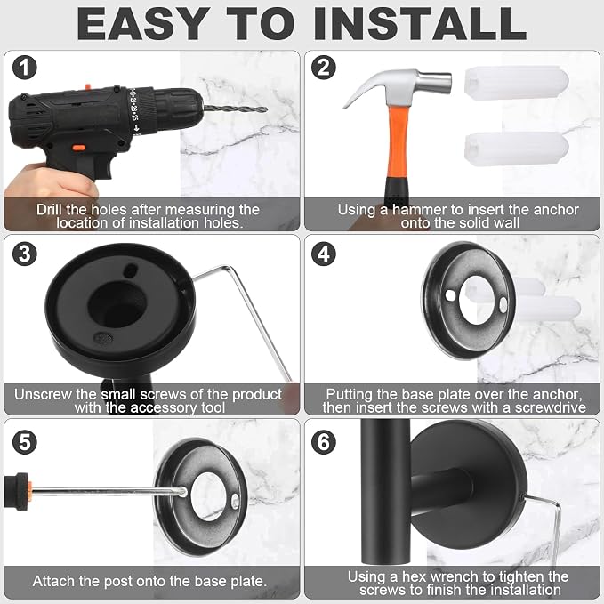 Gisafai 25 Pcs Matte Black Bathroom Accessories Hardware Set Black Towel Racks for Bathroom SUS304 Stainless Steel 23.6 Inch Towel Bar Ring Toilet Paper Holder Robe Hooks for Wall Mounted