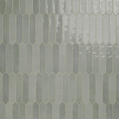 M S International Renzo Jade Glossy Ceramic Picket Wall Tile for Bathroom, Kitchen Backsplash, Accent, and Shower - Sample