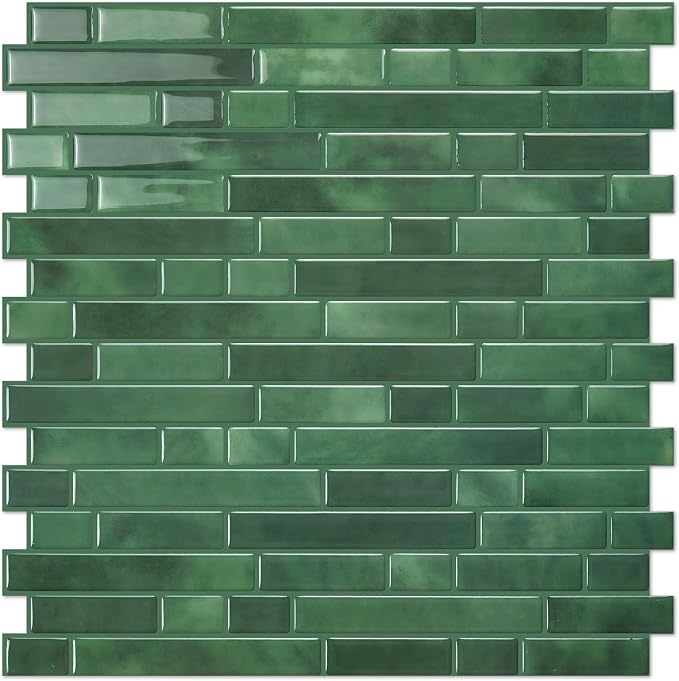 STICKGOO Peel and Stick Backsplash - 10 Sheets of 12”×12” - 3D Self Adhesive Peel and Stick Tile Backsplash for Kitchen & Bathroom