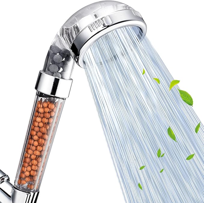 NOSAME Shower Head, Filter Filtration High Pressure Water Saving 3 Mode Function Spray Handheld Showerheads for Dry Skin & Hair | Handheld Showerheads, Filter Filtration High Pressure Water Saving 3 Mode Function Spray Shower Head for Dry Skin & Hair