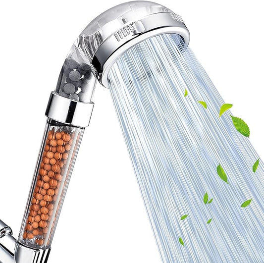 NOSAME Shower Head, Filter Filtration High Pressure Water Saving 3 Mode Function Spray Handheld Showerheads for Dry Skin & Hair | Handheld Showerheads, Filter Filtration High Pressure Water Saving 3 Mode Function Spray Shower Head for Dry Skin & Hair