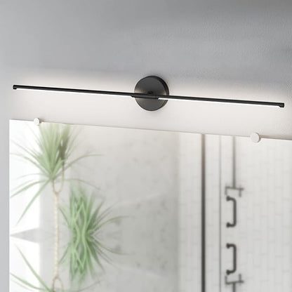 Modern Bathroom Vanity Light 40Inch,30W Matte Black Led Bathroom Light Fixture Over Mirror 360° Rotatable 5000K