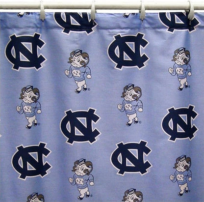 Everything Comfy North Carolina Tar Heels Bright and Colorful Shower Curtain Cover 70" x 72"